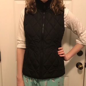 Black Quilted Winter Vest
